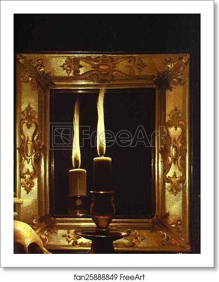 Free art print of Repenting Magdalene. Detail by Georges De La Tour