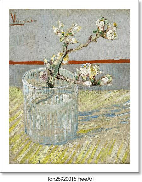 Free art print of Sprig of flowering almond in a glass by Vincent Van Gogh Free art print of Sprig of flowering almond in a glass by Vincent Van Gogh