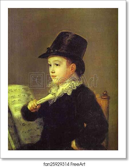 Free art print of Portrait of Mariano Goya, the Artist's Grandson by Francisco De Goya Y Lucientes Free art print of Portrait of Mariano Goya, the Artist's Grandson by Francisco De Goya Y Lucientes