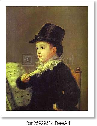 Free art print of Portrait of Mariano Goya, the Artist's Grandson by Francisco De Goya Y Lucientes