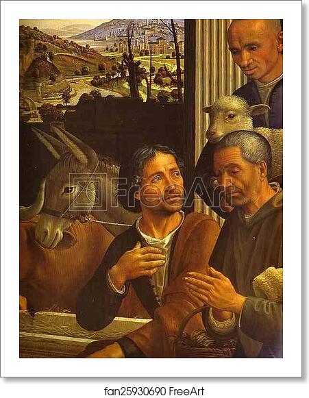 Free art print of Adoration of the Shepherds. Detail by Domenico Ghirlandaio Free art print of Adoration of the Shepherds. Detail by Domenico Ghirlandaio