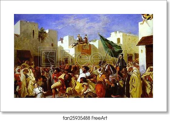 Free art print of The Fanatics of Tangier by Eugène Delacroix