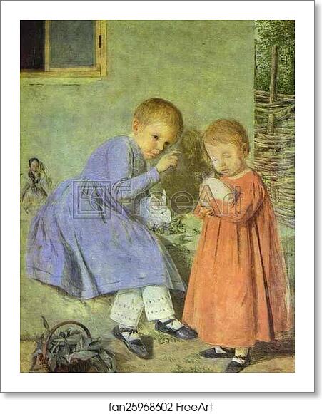 Free art print of Children. Daughters of the Artist by Evgraf Krendovsky Free art print of Children. Daughters of the Artist by Evgraf Krendovsky