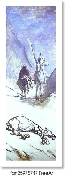 Free art print of Don Quixote, Sancho Pansa and the Dead Mule by Honoré Daumier Free art print of Don Quixote, Sancho Pansa and the Dead Mule by Honoré Daumier