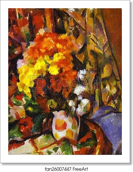 Free art print of Vase with Flowers. Chrysanthemums by Paul Cézanne Free art print of Vase with Flowers. Chrysanthemums by Paul Cézanne