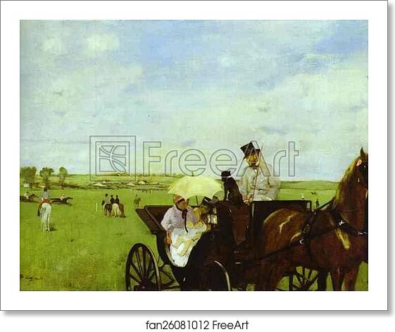 Free art print of Carriage at the Races by Edgar Degas