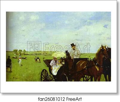 Free art print of Carriage at the Races by Edgar Degas