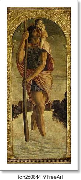 Free art print of St. Christopher (Panel of St. Vincent Ferrar Polyptych) by Giovanni Bellini Free art print of St. Christopher (Panel of St. Vincent Ferrar Polyptych) by Giovanni Bellini