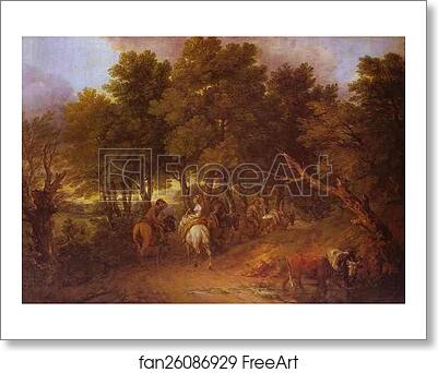 Free art print of Peasants Returning from Market by Thomas Gainsborough