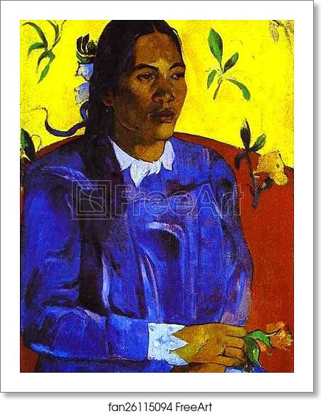 Free art print of Vahine no te tiare (Woman with a Flower) by Paul Gauguin Free art print of Vahine no te tiare (Woman with a Flower) by Paul Gauguin