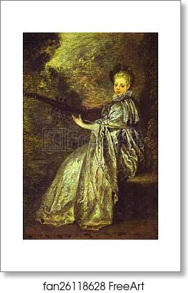 Free art print of La Finette (The Delicate Musician) by Jean-Antoine Watteau