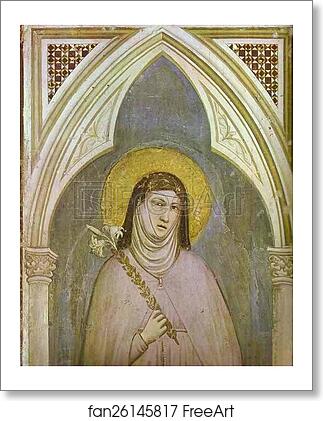 Free art print of St. Claire. Detail by Giotto