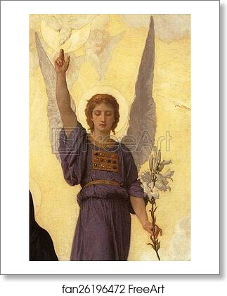 Free art print of The Annunciation. Detail by William-Adolphe Bouguereau
