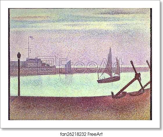 Free art print of The Channel of Gravelines, Evening by Georges Seurat Free art print of The Channel of Gravelines, Evening by Georges Seurat