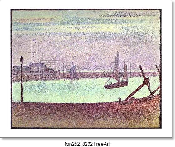 Free art print of The Channel of Gravelines, Evening by Georges Seurat ...