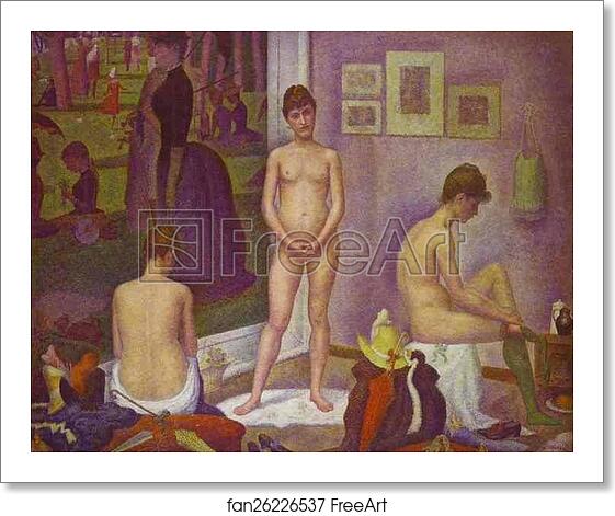 Free art print of Models by Georges Seurat