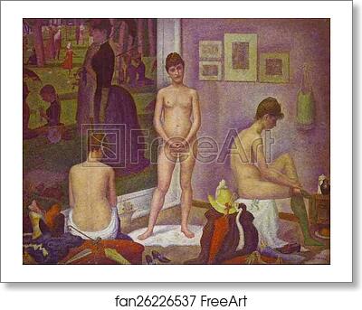 Free art print of Models by Georges Seurat
