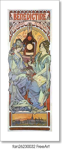 Free art print of Benedictine by Alphonse Mucha