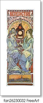 Free art print of Benedictine by Alphonse Mucha Free art print of Benedictine by Alphonse Mucha
