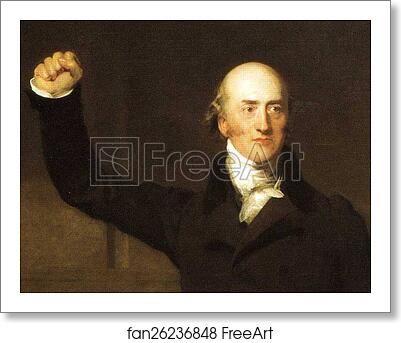 Free art print of George Canning, MP (1770-1827). Detail by Sir Thomas Lawrence