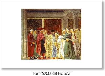 Free art print of Legend of the True Cross: the Queen of Sheba Meeting with Solomon by Piero Della Francesca