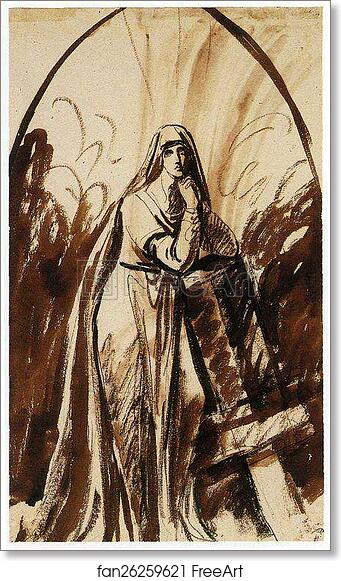 Free art print of Mater Dolorosa by George Romney