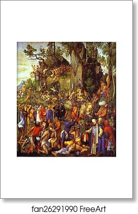 Free art print of The Martyrdom of the Ten Thousand by Albrecht Dürer