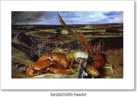 Free art print of Still Life with Lobsters by Eugène Delacroix Free art print of Still Life with Lobsters by Eugène Delacroix