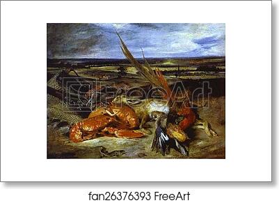 Free art print of Still Life with Lobsters by Eugène Delacroix