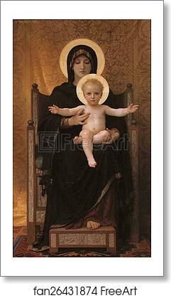 Free art print of Virgin and Child by William-Adolphe Bouguereau