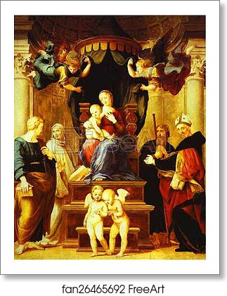 Free art print of Madonna with the Baldachino by Raphael