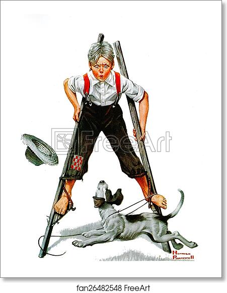 Free art print of Stilts by Norman Rockwell Free art print of Stilts by Norman Rockwell
