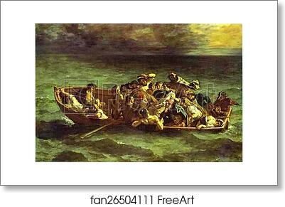Free art print of The Shipwreck of Don Juan by Eugène Delacroix