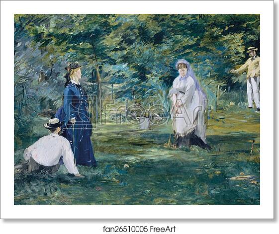 Free art print of A Game of Croquet by Édouard Manet Free art print of A Game of Croquet by Édouard Manet