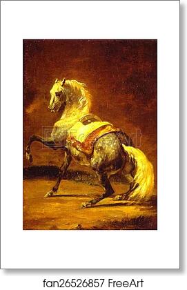 Free art print of Grey Dapple Horse by Jean Louis André Théodore Géricault