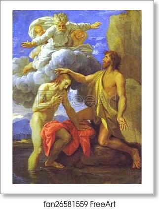 Free art print of The Baptism of Christ by Nicolas Poussin Free art print of The Baptism of Christ by Nicolas Poussin