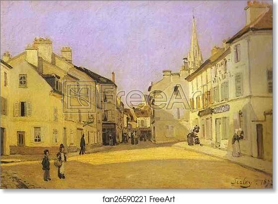 Free art print of Square in Argenteuil (rue de la Chaussée) by Alfred Sisley