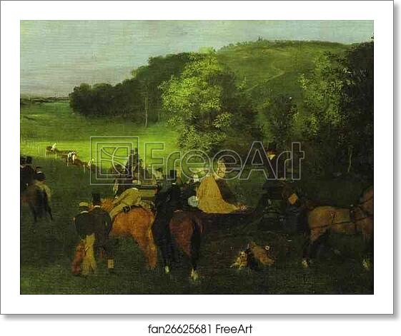 Free art print of On the Racing Field by Edgar Degas Free art print of On the Racing Field by Edgar Degas