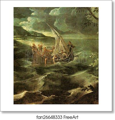 Free art print of Christ at the Sea of Galilee. Detail by Jacopo Robusti, Called Tintoretto