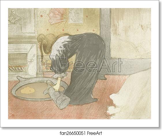 Free art print of Elles: Woman at the tub by Henri De Toulouse-Lautrec