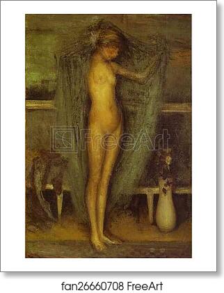 Free art print of Harmony in Blue and Gold: The Little Blue Girl by James Abbott Mcneill Whistler