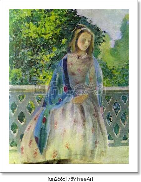 Free art print of Young Girl on the Balcony by Victor Borisov-Musatov Free art print of Young Girl on the Balcony by Victor Borisov-Musatov