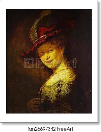 Free art print of Portrait of Saskia by Rembrandt Harmenszoon Van Rijn