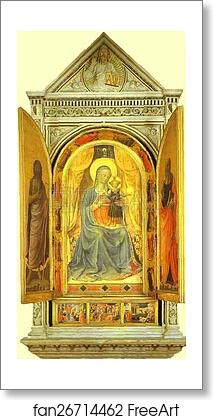 Free art print of Linaiuoli Tabernacle: Virgin and Child Making the Blessing (wings open) by Fra Angelico