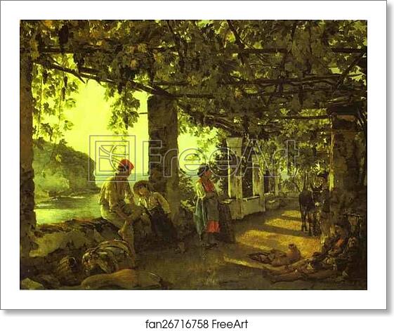 Free art print of A Porch Twined with Vines by Sylvester Shchedrin