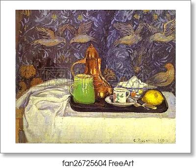 Free art print of Still-life with a Coffee Pot (Nature morte, la cafetière) by Camille Pissarro