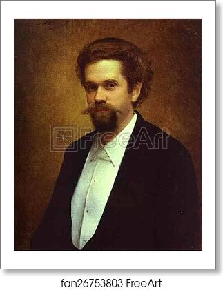 Free art print of Portrait of the Cellist S. Morozov by Ivan Kramskoy