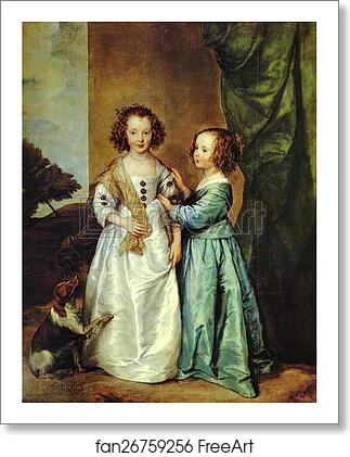 Free art print of Portrait of Philadelphia and Elizabeth Wharton by Sir Anthony Van Dyck
