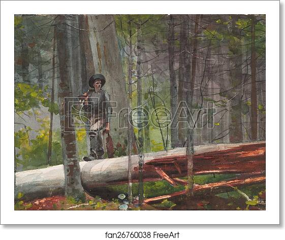 Free art print of Hunter in the Adirondacks by Winslow Homer Free art print of Hunter in the Adirondacks by Winslow Homer