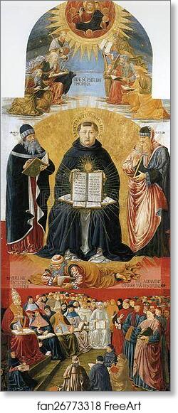 Free art print of Triumph of St. Thomas Aquinas by Benozzo Gozzoli